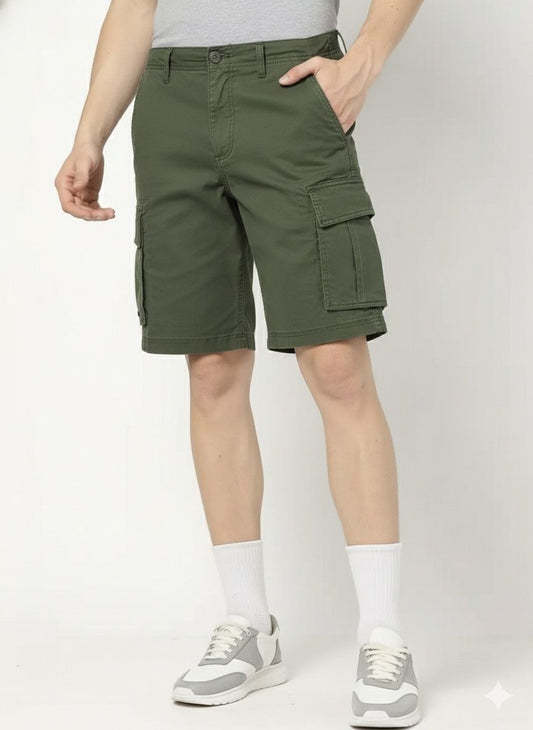 Olive green cargo shorts